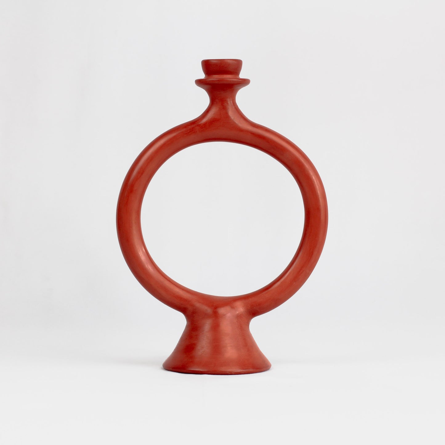 Bougeoir rond en argile