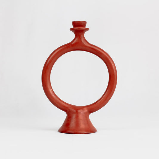 Bougeoir rond en argile
