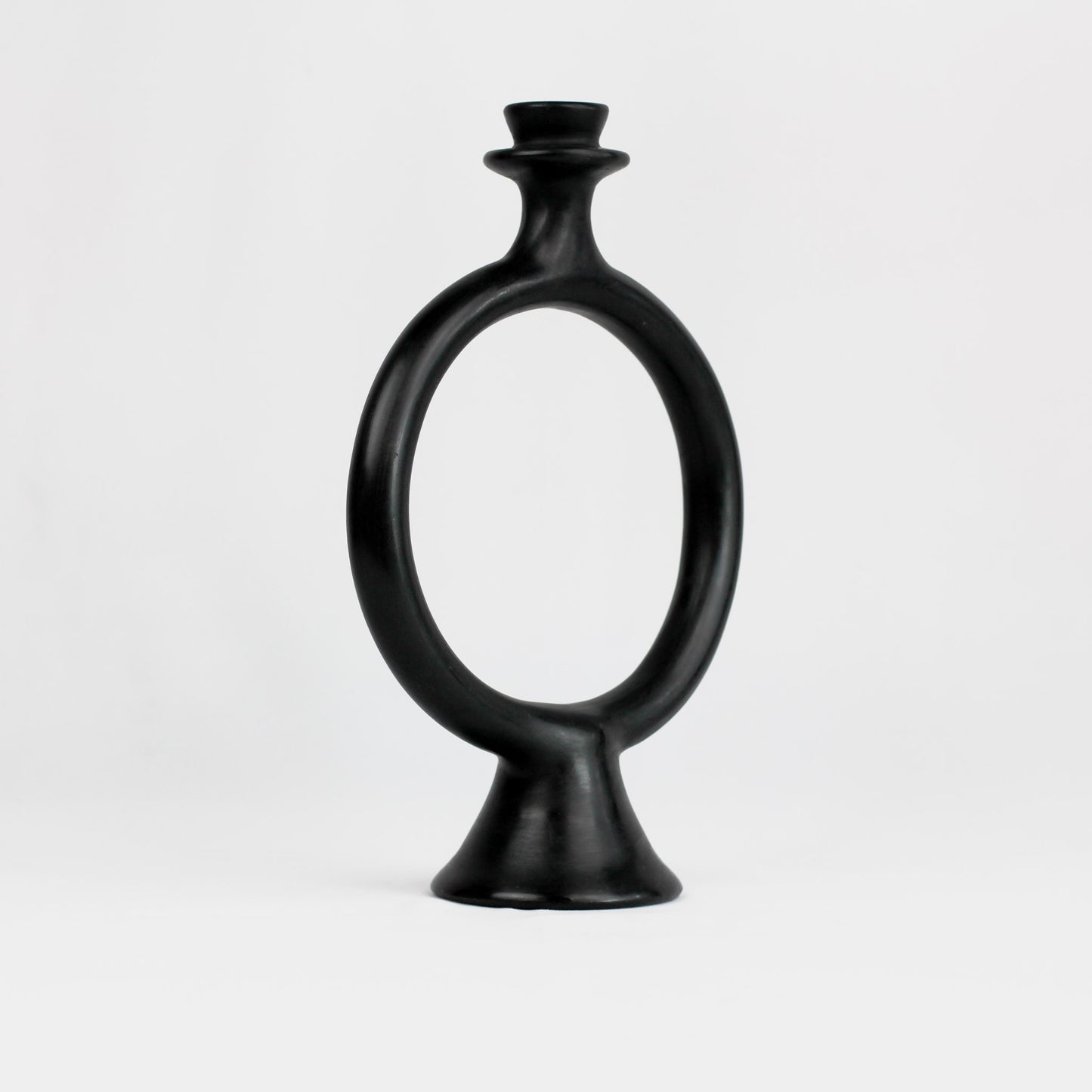 Bougeoir rond en argile