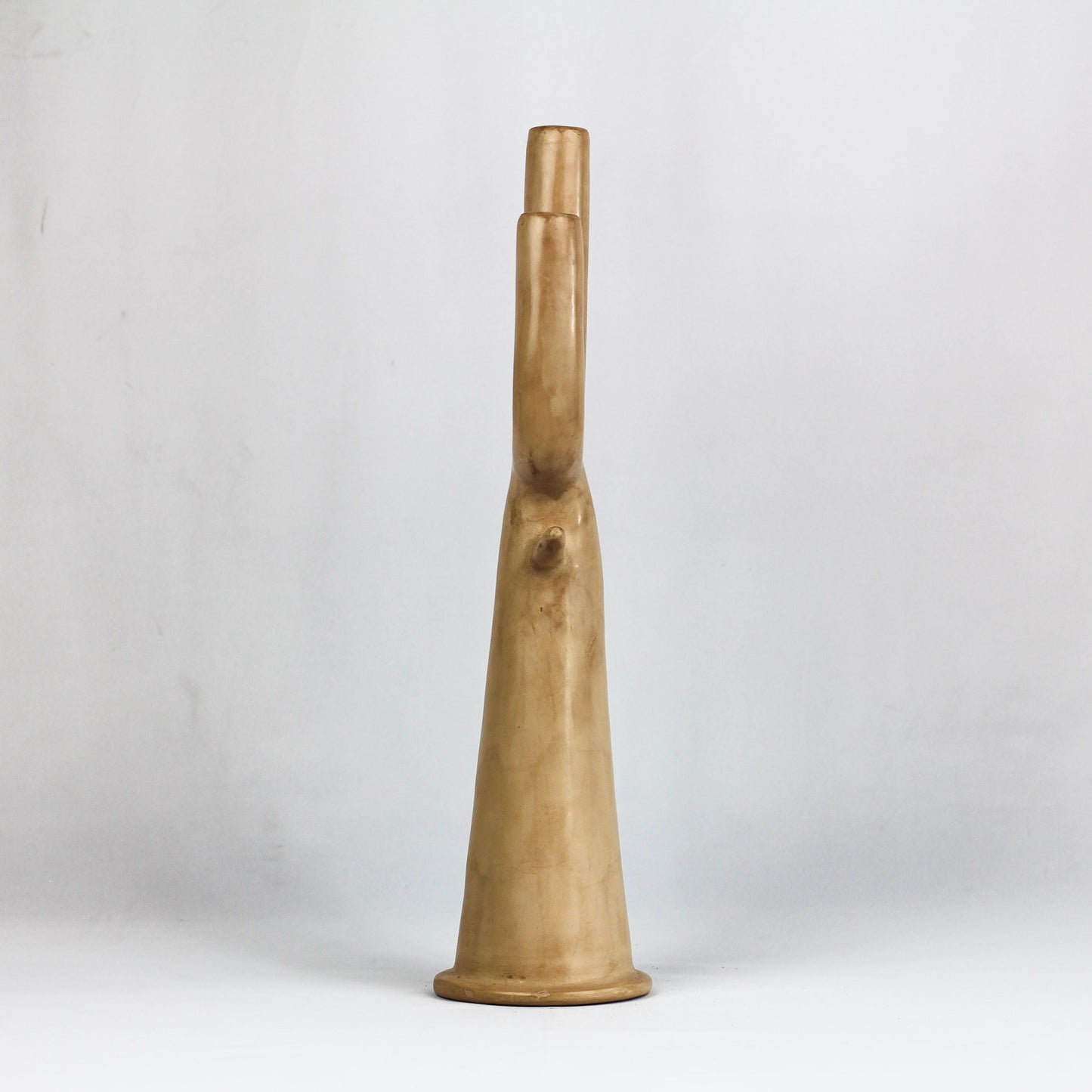 Bougeoir doubles têtes Y en argile