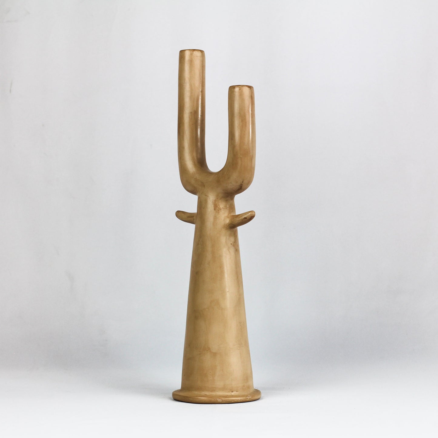 Bougeoir doubles têtes Y en argile