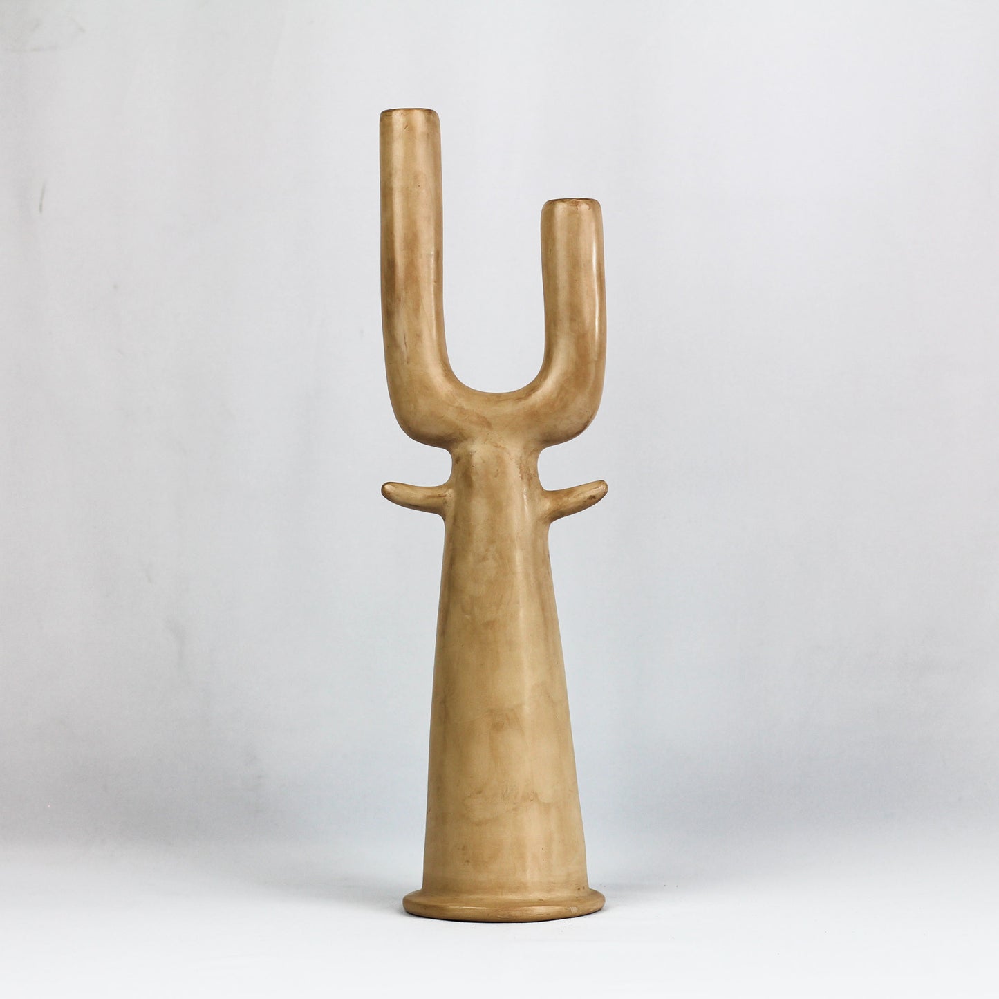 Bougeoir doubles têtes Y en argile