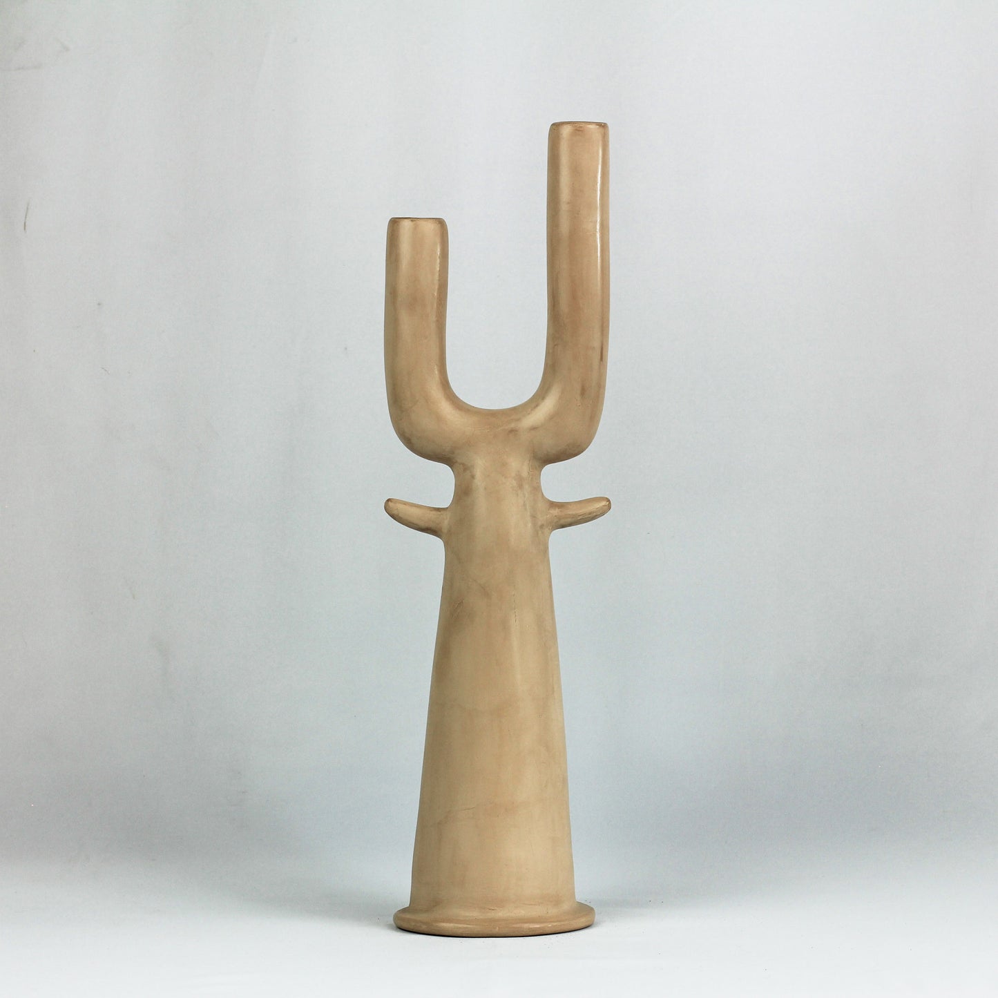 Bougeoir doubles têtes Y en argile