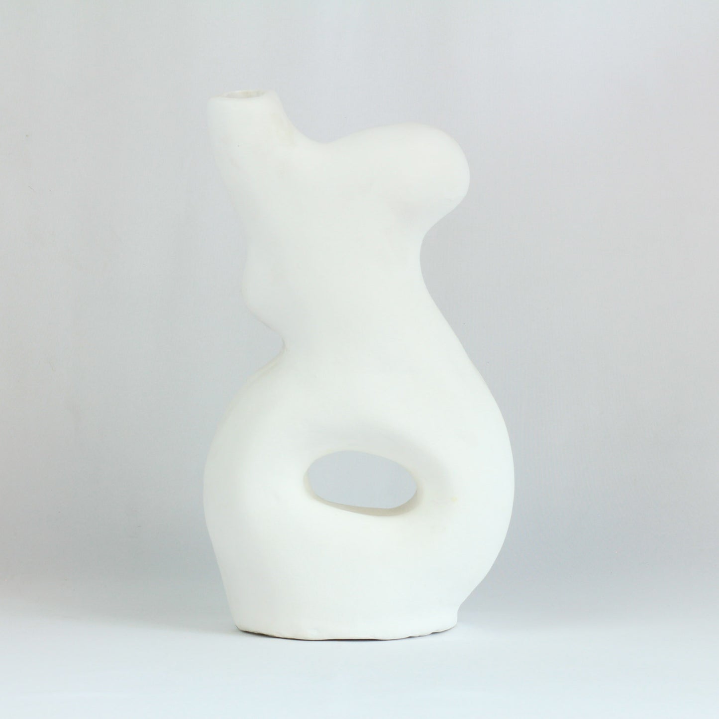 Vase silhouette femme en argile rouge