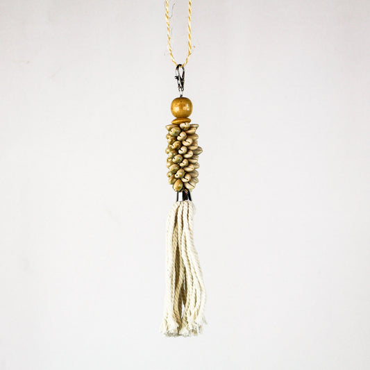 Porte-clés coquillages - blanc épais