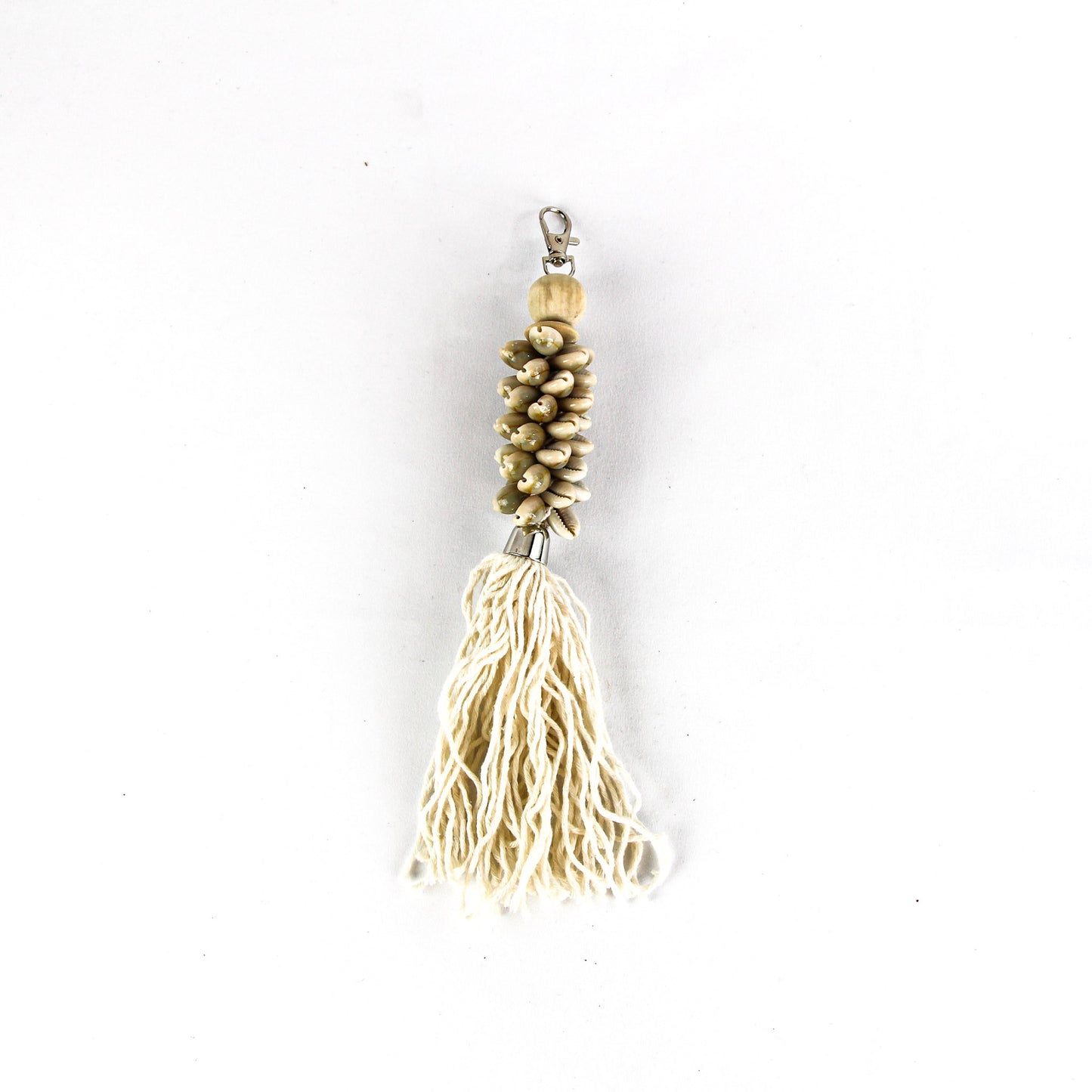 Porte-clés coquillages - blanc fin