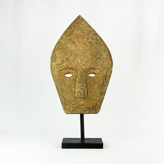 Masque du Timor pointu en bois recyclé