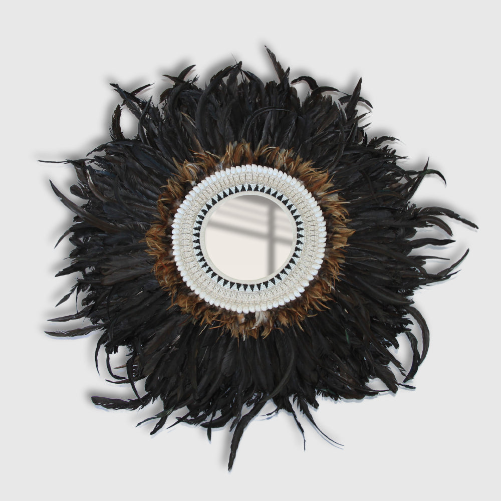 Miroir plumes noires - Juju Hat