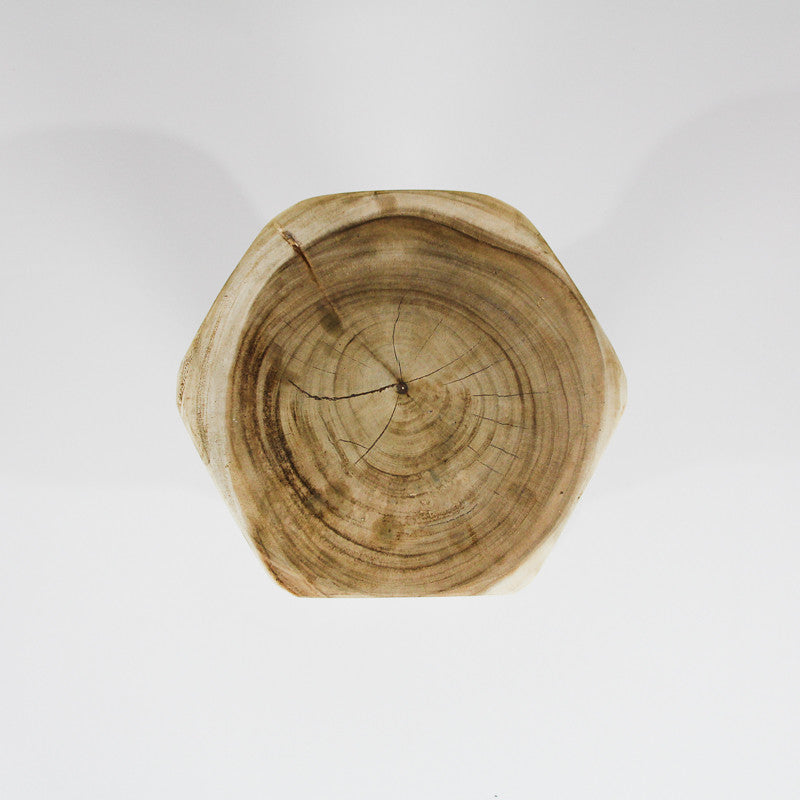 Stool Baut en bois de suar massif naturel