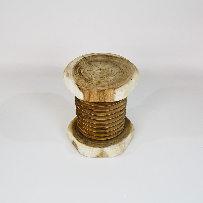 Stool Baut en bois de suar massif naturel