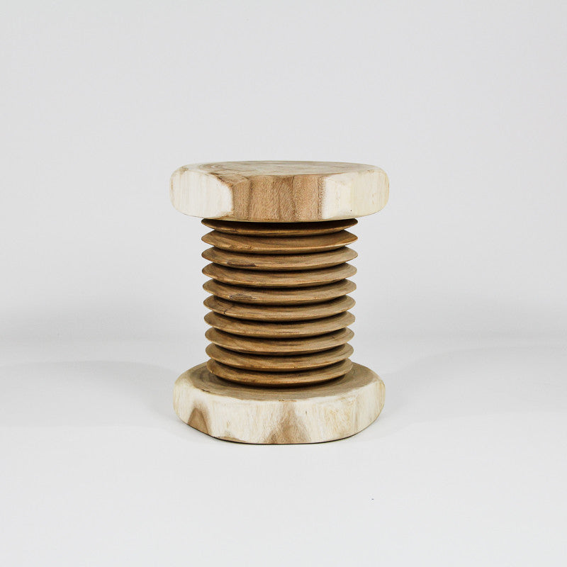 Stool Baut en bois de suar massif naturel