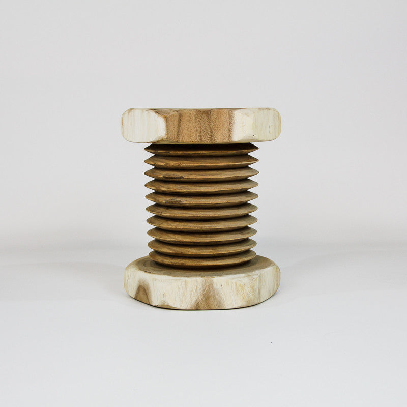 Stool Baut en bois de suar massif naturel