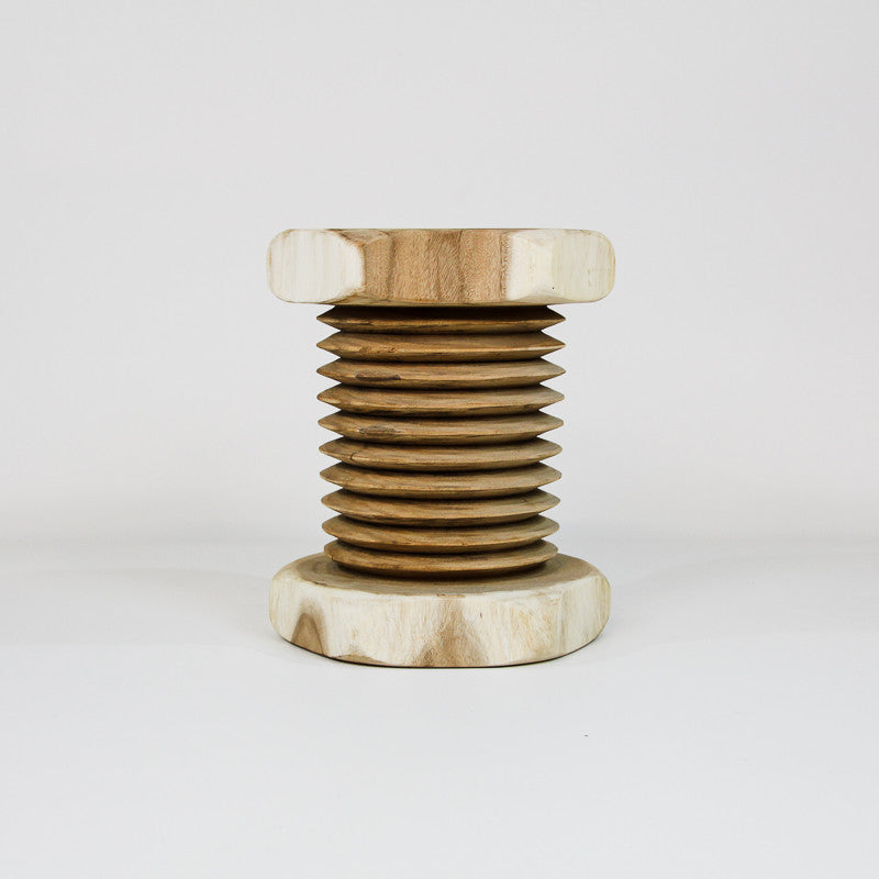 Stool Baut en bois de suar massif naturel