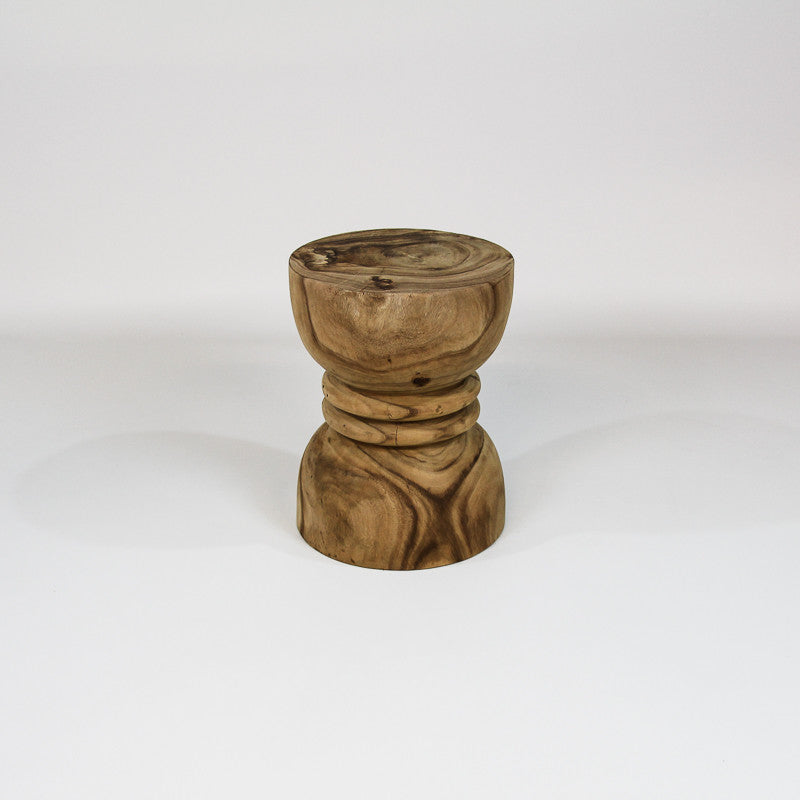 Stool Jam Pasir en bois de suar naturel