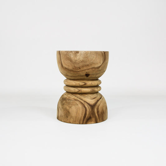 Stool Jam Pasir en bois de suar naturel