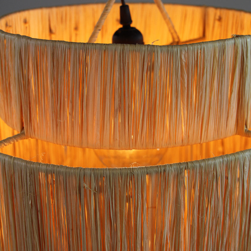 Suspension luminaire Fès en raphia