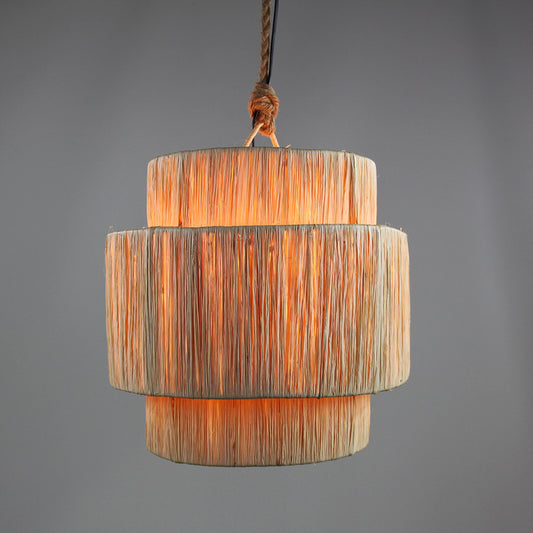 Suspension luminaire Fès en raphia