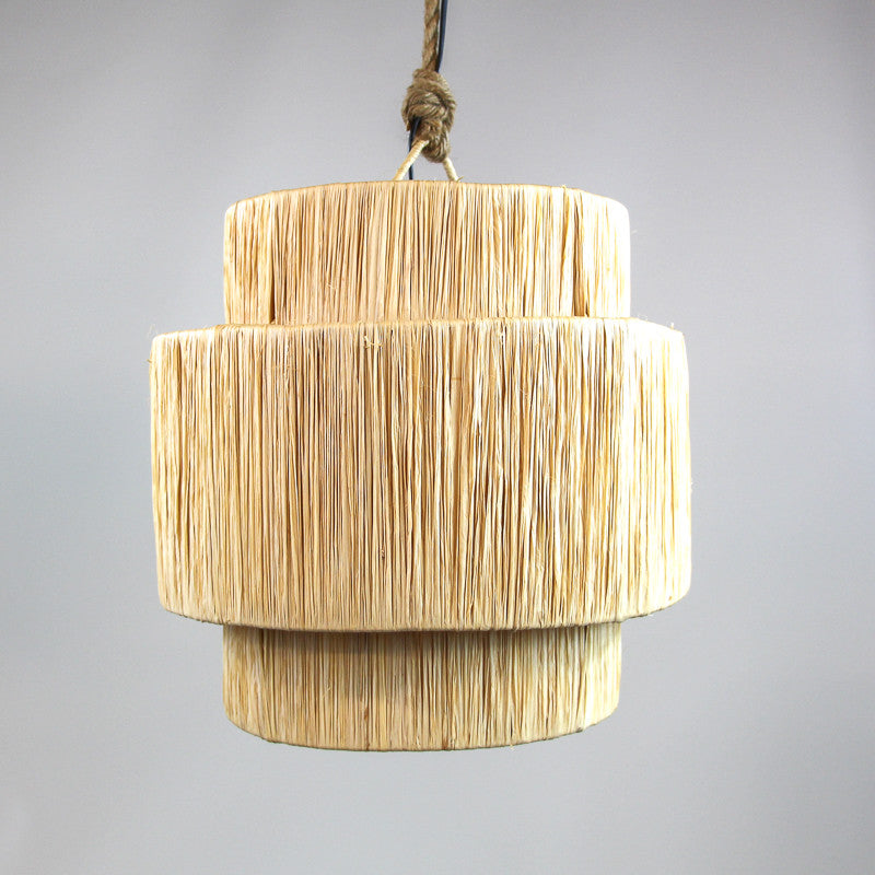 Suspension luminaire Fès en raphia