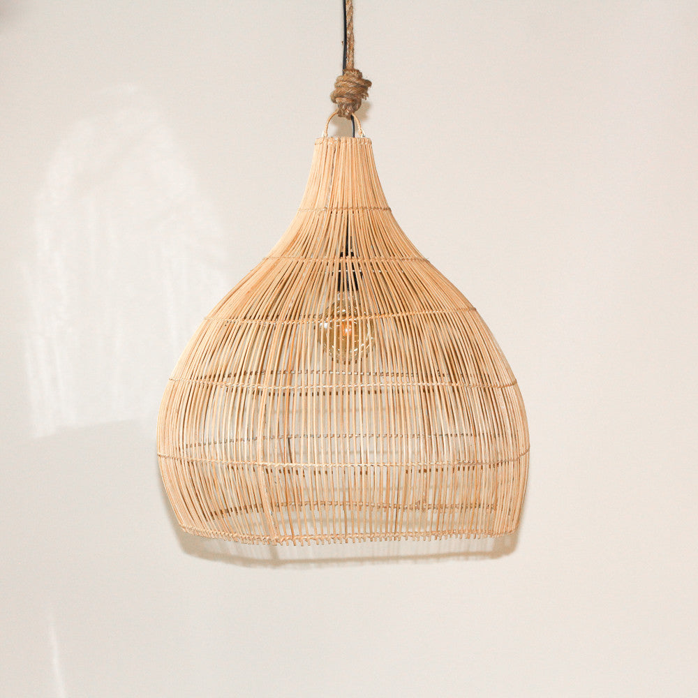 Suspension en rotin - Cloche