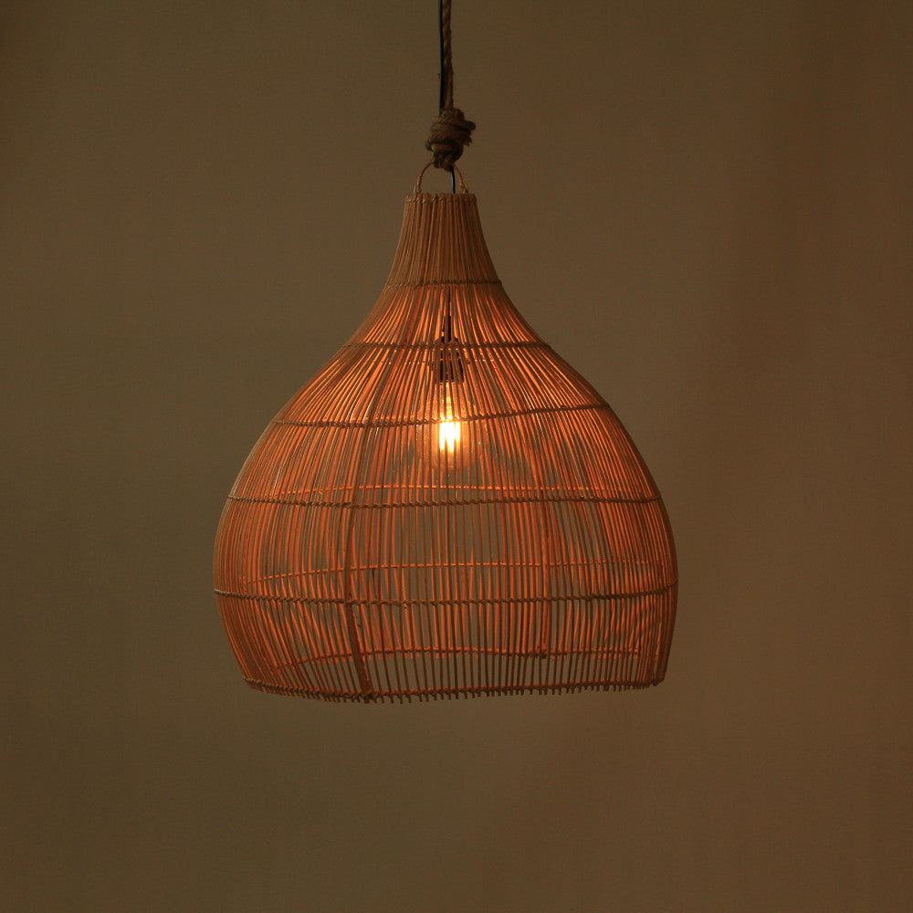 Suspension en rotin - Cloche
