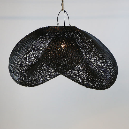 Suspension en rotin noir - Mélico