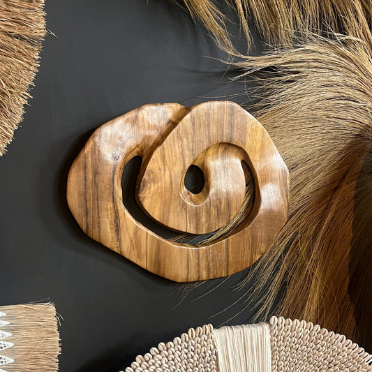 Décoration murale : torsade en teck