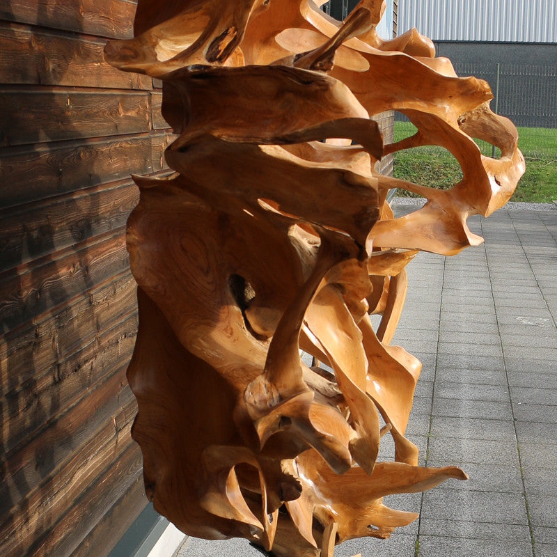 Sculpture racines de teck sur socle (220*150*55 cm)