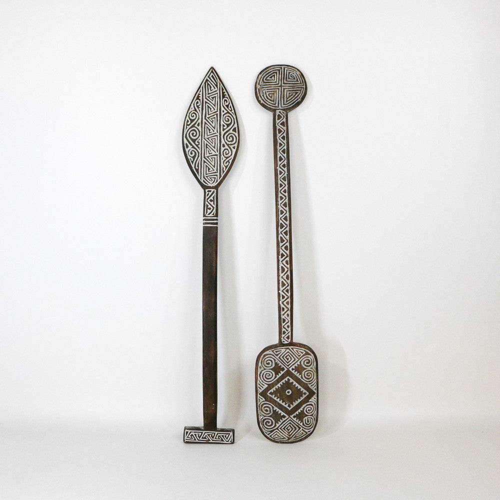 Palme murale sculptée - arrondie