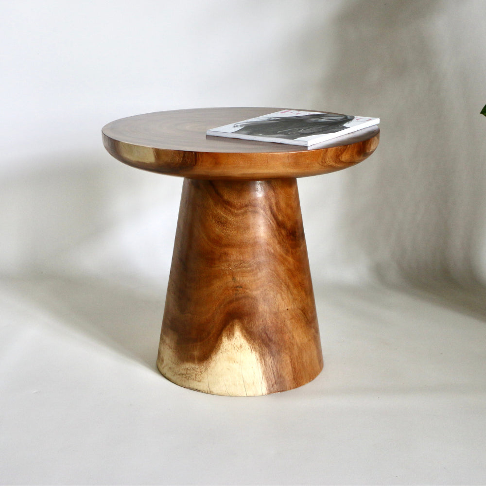 Table d'appoint ronde en suar 60 cm