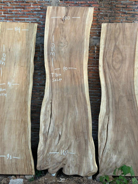 Table à manger en bois de suar massif 350x110 cm