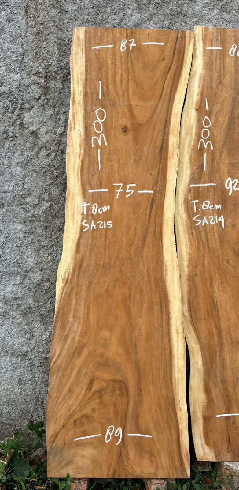 Table à manger en bois de suar massif 300 x 89 cm