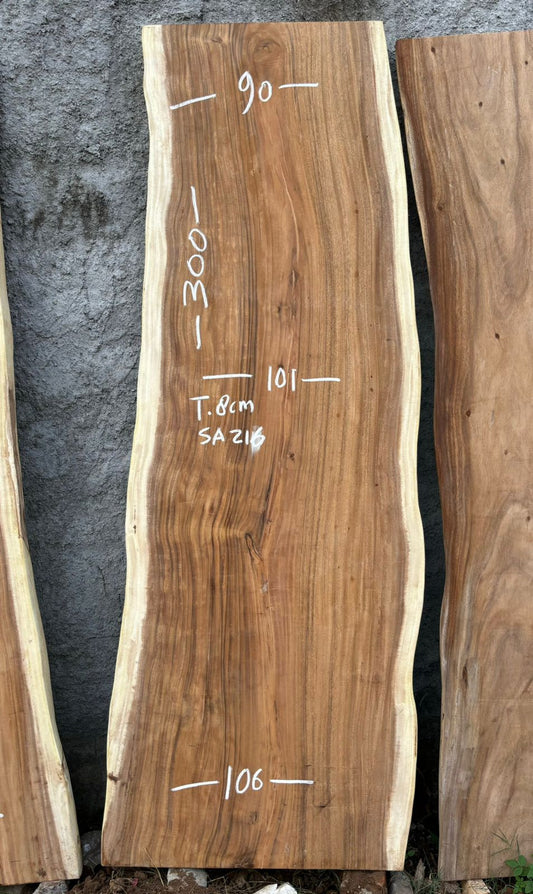 Table à manger en bois de suar massif 300 x 106 cm