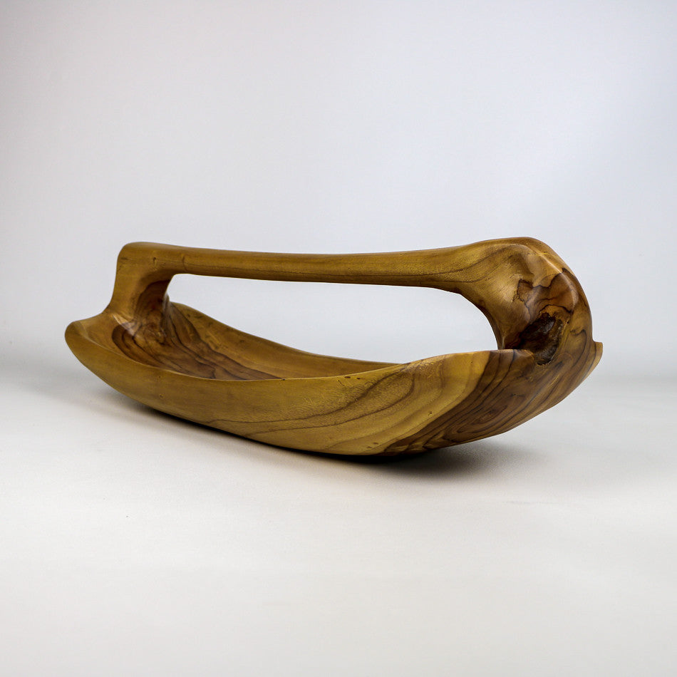 Corbeille de fruits en bois de teck 60x20x20