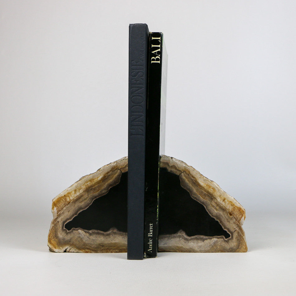 Serre-livres en bois fossilisé 4kg