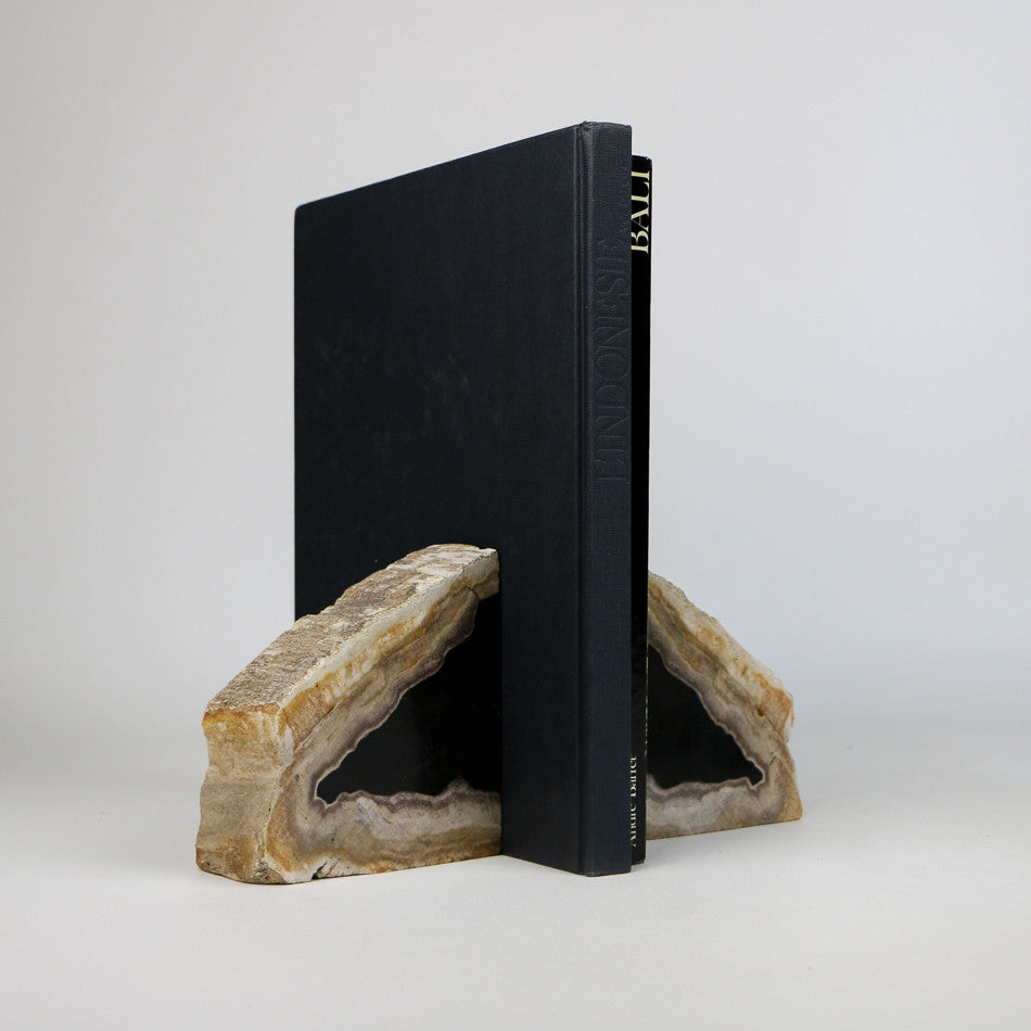 Serre-livres en bois fossilisé 4kg