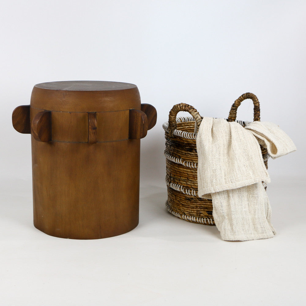 Stool Crusher en bois de manguier DARK BROWN