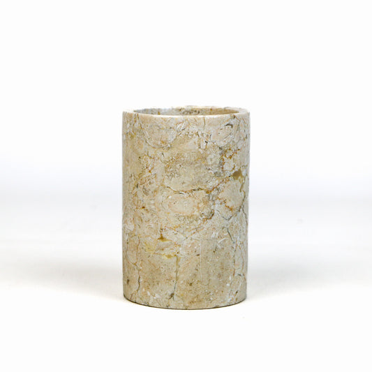 Porte brosse à dents en marbre blanc