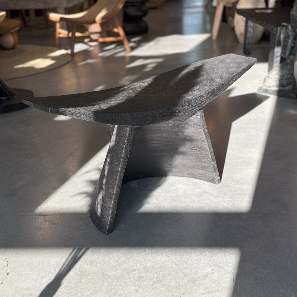 Tabouret Mango Martelé - Noir