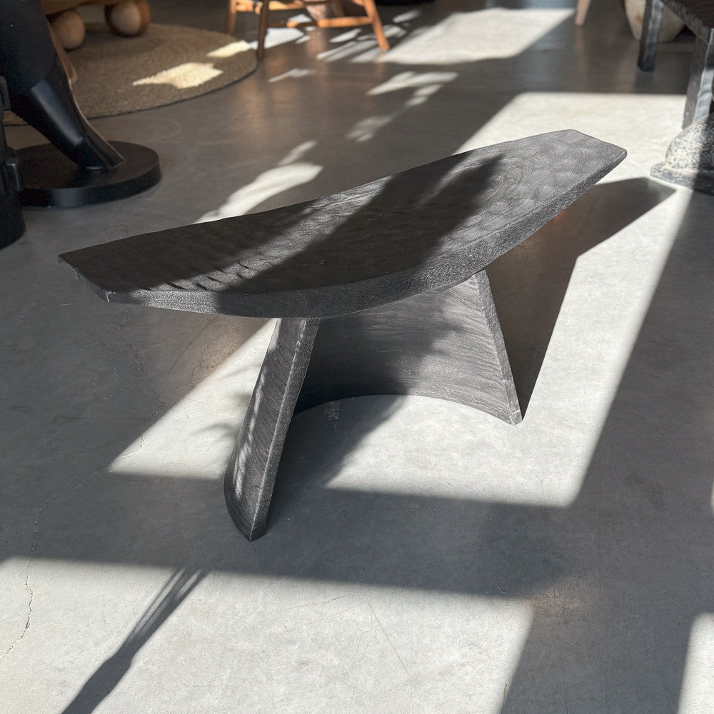 Tabouret Mango Martelé - Noir