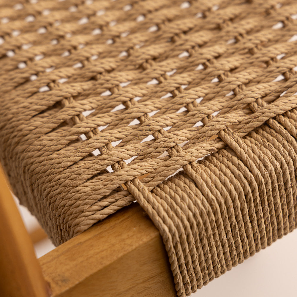 Chaise haute Selly en bois de teck