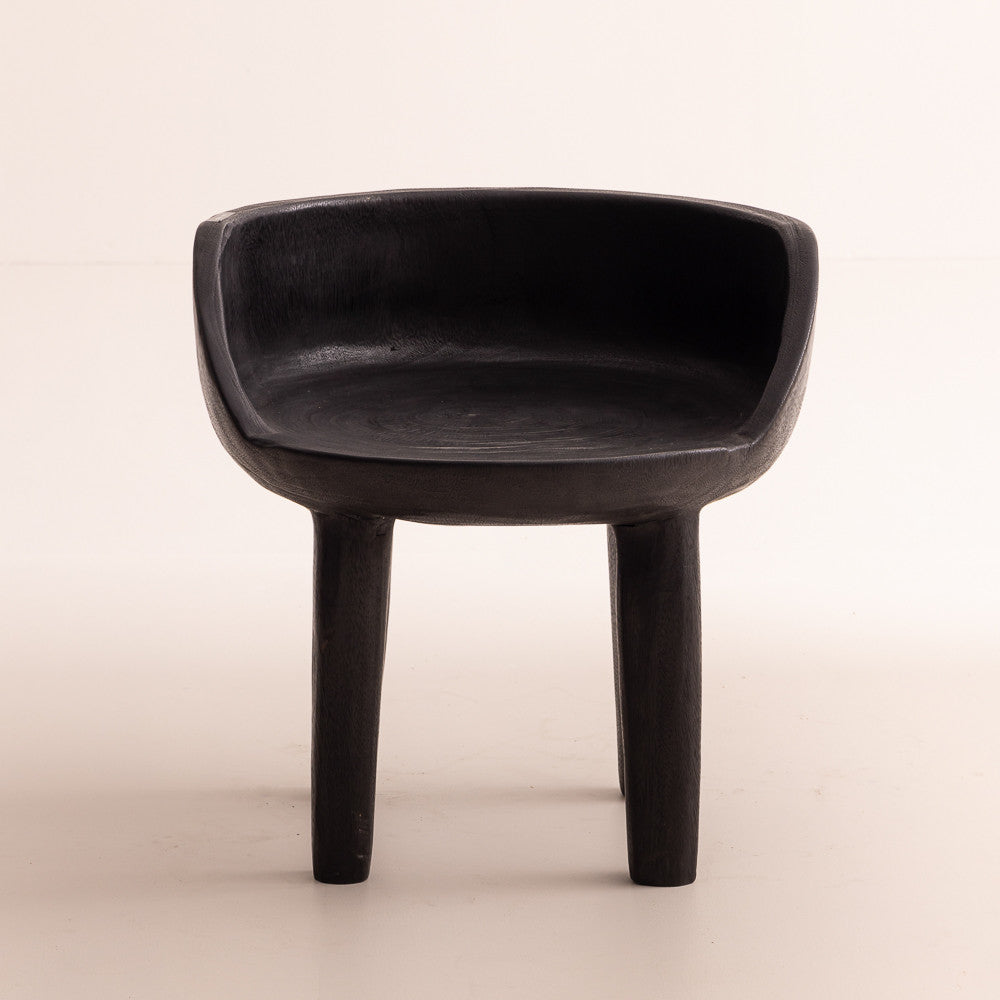 Fauteuil en bois noir Rimba