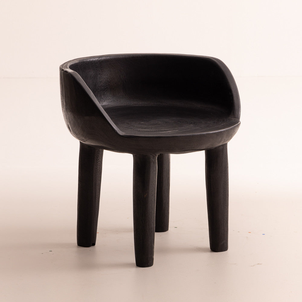 Fauteuil en bois noir Rimba