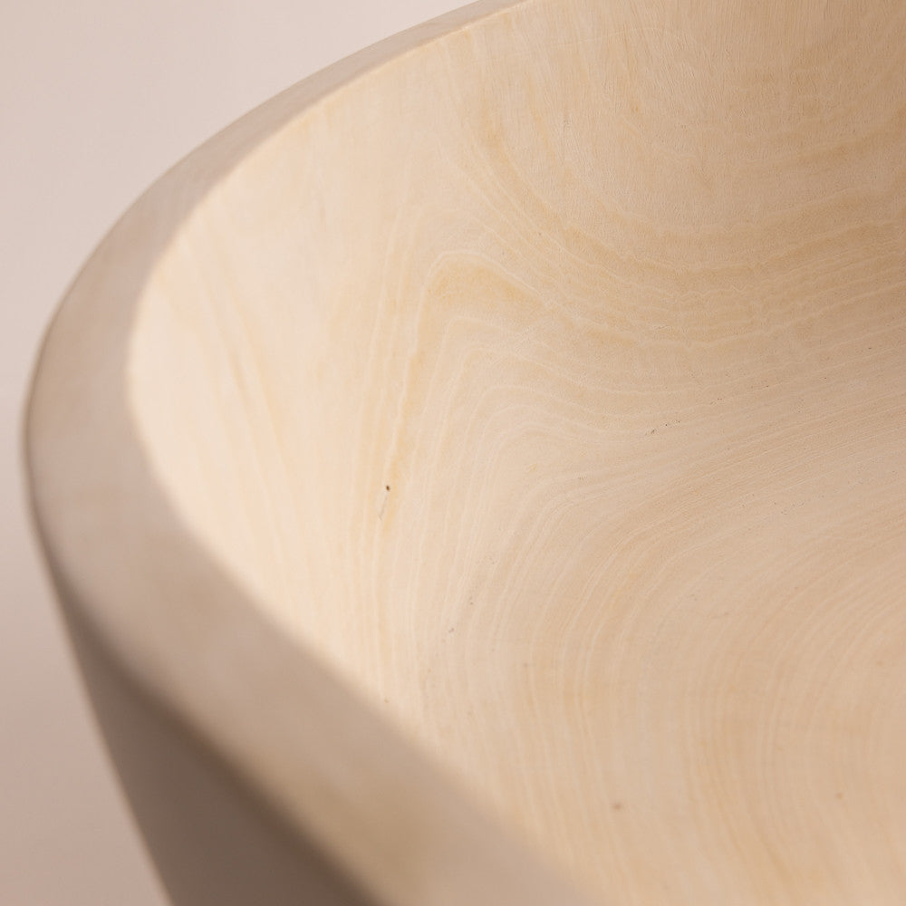 Fauteuil en bois blanc Rimba