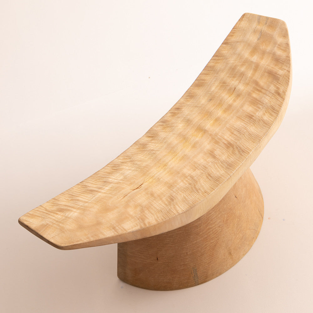 Tabouret Mango en bois martelé - Naturel