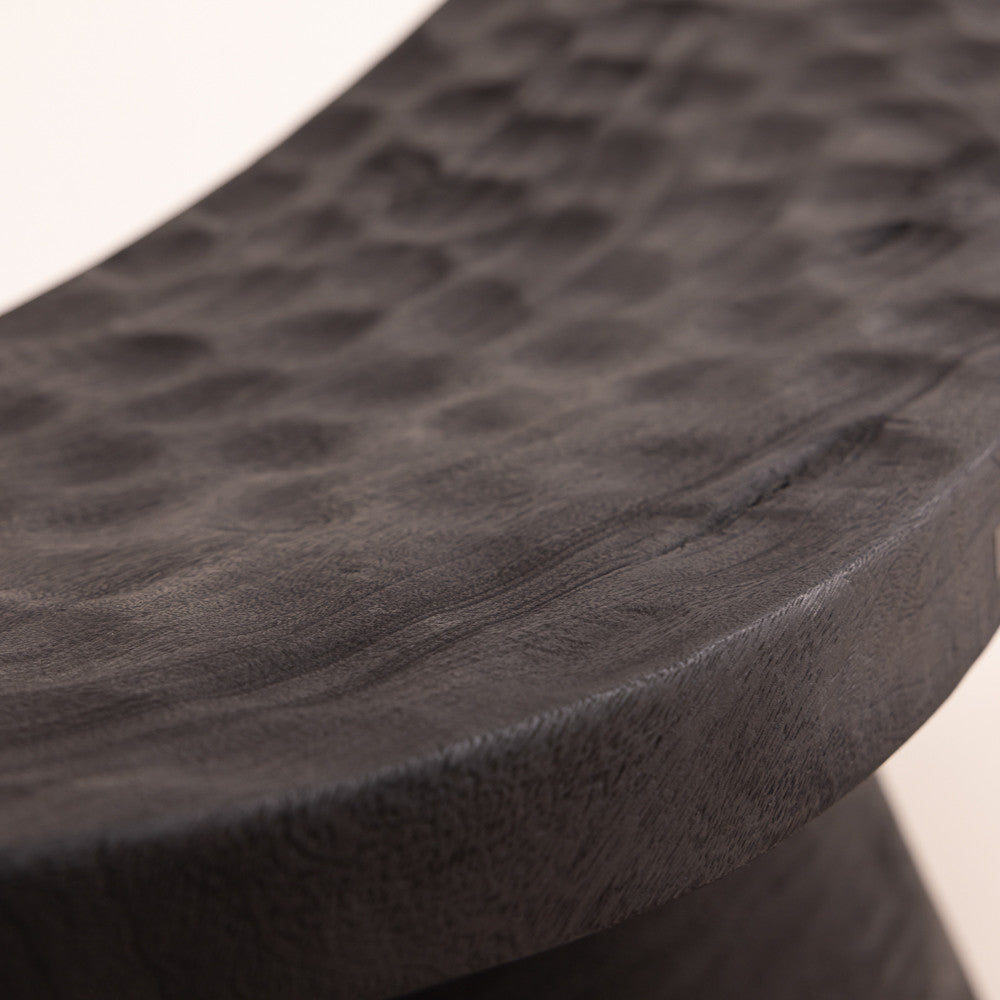 Tabouret Mango Martelé - Noir