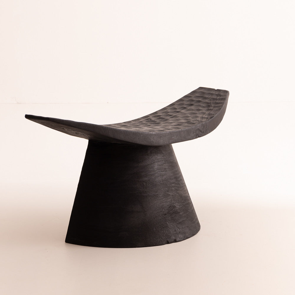 Tabouret Mango Martelé - Noir