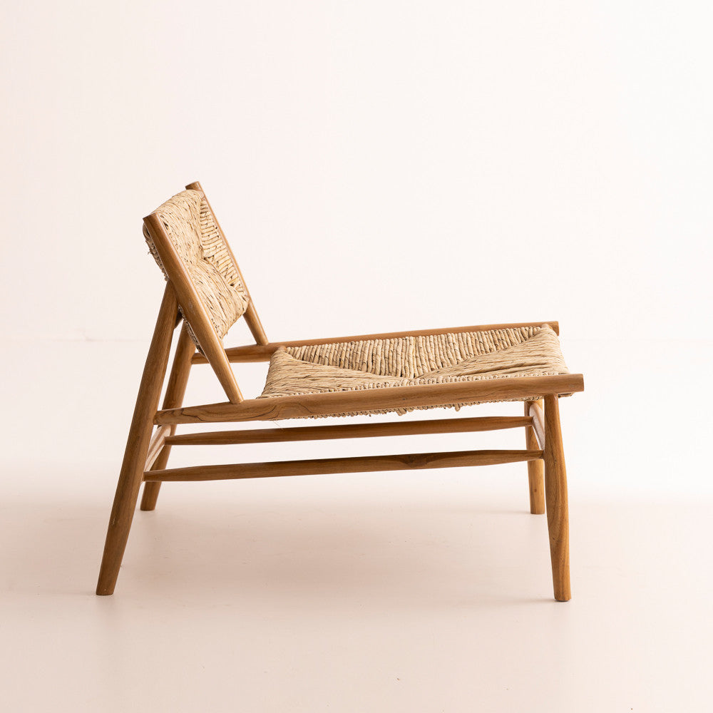 Fauteuil Banana en bois de teck et fibres de banane