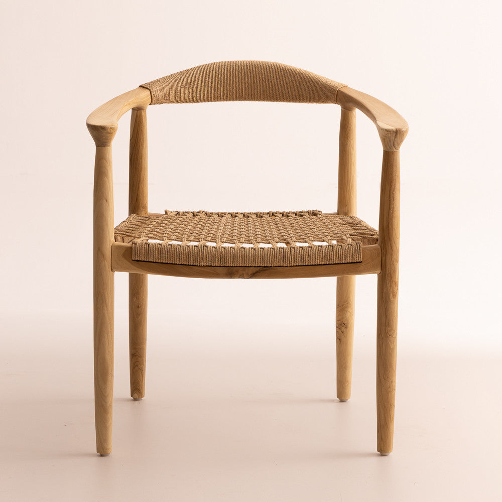 Chaise en bois de teck blanchi - Cemassen