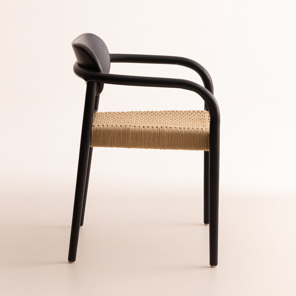 Chaise en bois de teck - Veroni Black