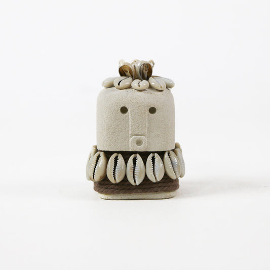 Statuette sumba en pierre et coquillage - Taille S